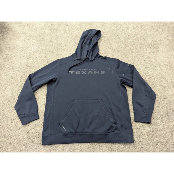 Houston Texans Hoodie Mens Extra Large NFL Team Apparel‎ Blue Nike Therma Fit - Picture 1 of 9